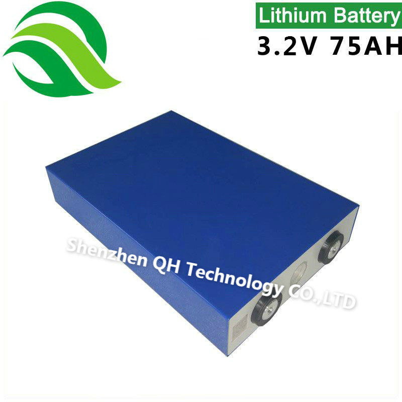High energy rechargeable lithium ion battery campout backup source Self balancing EV/RV 3.2V 75Ah LiFePO4 Batteries Cell